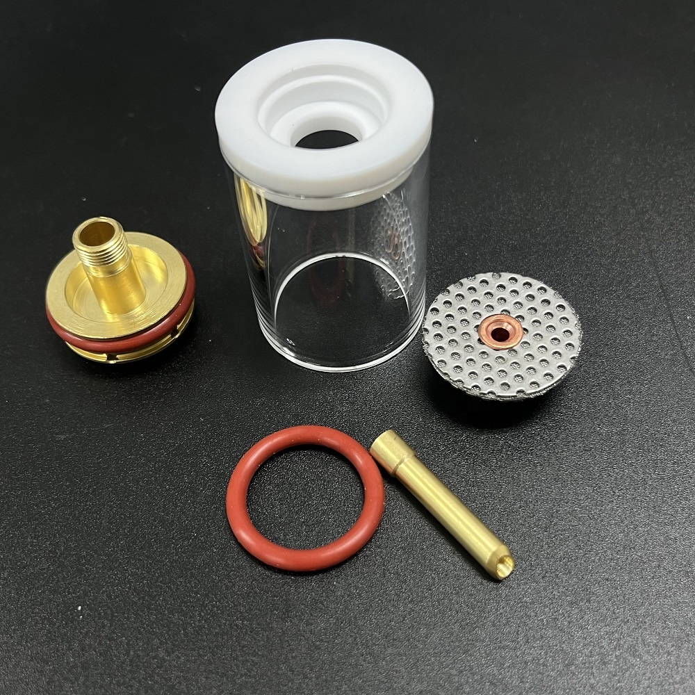 Wp17/18/26 Tig Torch Glass Cups Welding Kits with 1KG Upper Straight Glass Nozzle 47mm
