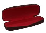 Dark Brown Metal Glasses Case , Clamshell Glasses Case For Kids