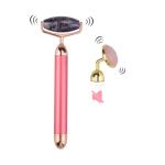 Tightening Quartz Stone Massage Vibrating Crystal Face Roller Detachable