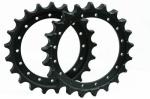 Aftermarket Undercarriage Excavator Spare Parts Sprocket Wheel Yellow / Black