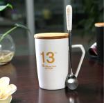 Wooden lid Eco Friendly Mugs , hot change Cute Mugs For Couples