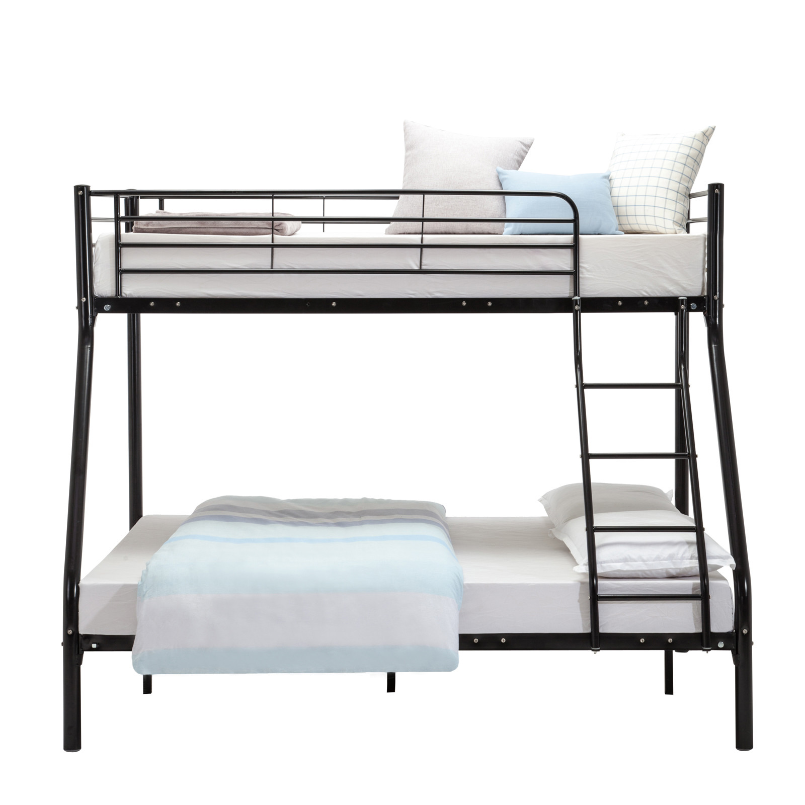 Custom Simple Strong Iron Bunk Beds Safety Protection For Compact Home