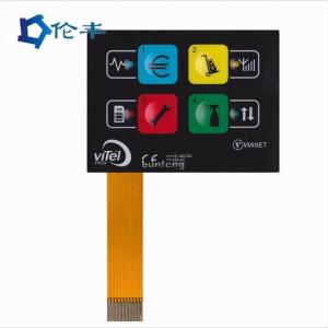 Wholesale PET F150 FPC Membrane Switch Panel Embossed Button LEDs from china suppliers