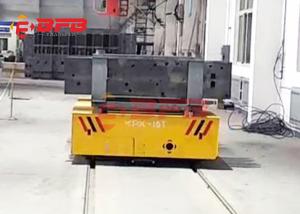 Wholesale Heat Resistance Rail Transfer Trolley , Heavy Steel Motorized Rail Transfer Cart from china suppliers