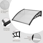 60x120cm Mail order Door Window Awning Canopy Manual Awning Garden Shade Patio