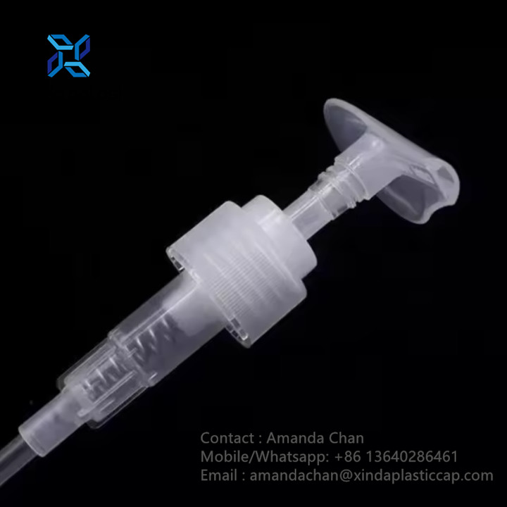 plastic Durable Using Lotion Dispenser Pumps Body Lotion Flat Head Press Pump