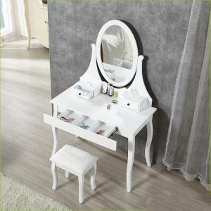 Wholesale Noble White Solid Wood Tripod With Mirror 62.6INCH Bedroom Dressing Table from china suppliers