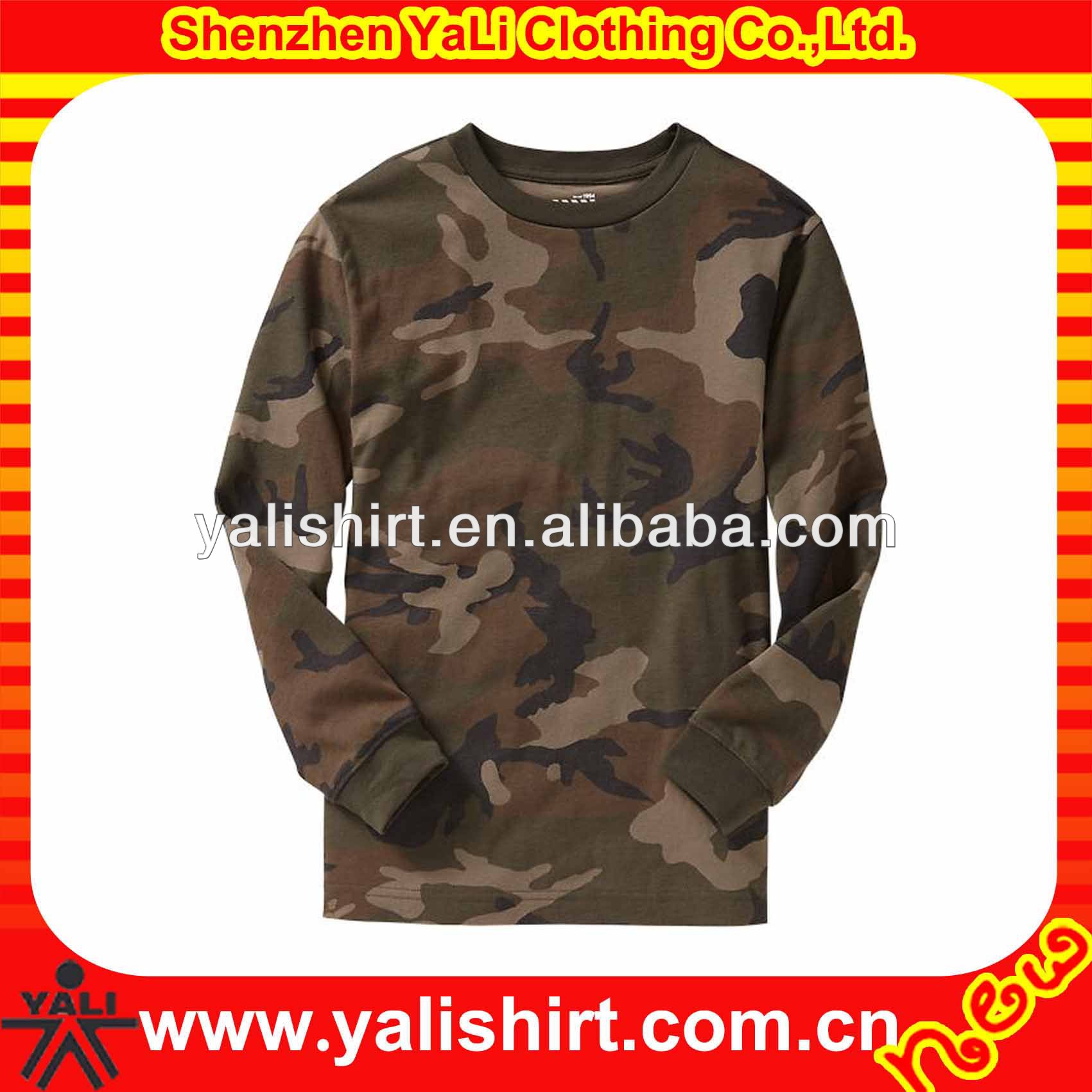 men long sleeve blank camo t shirts