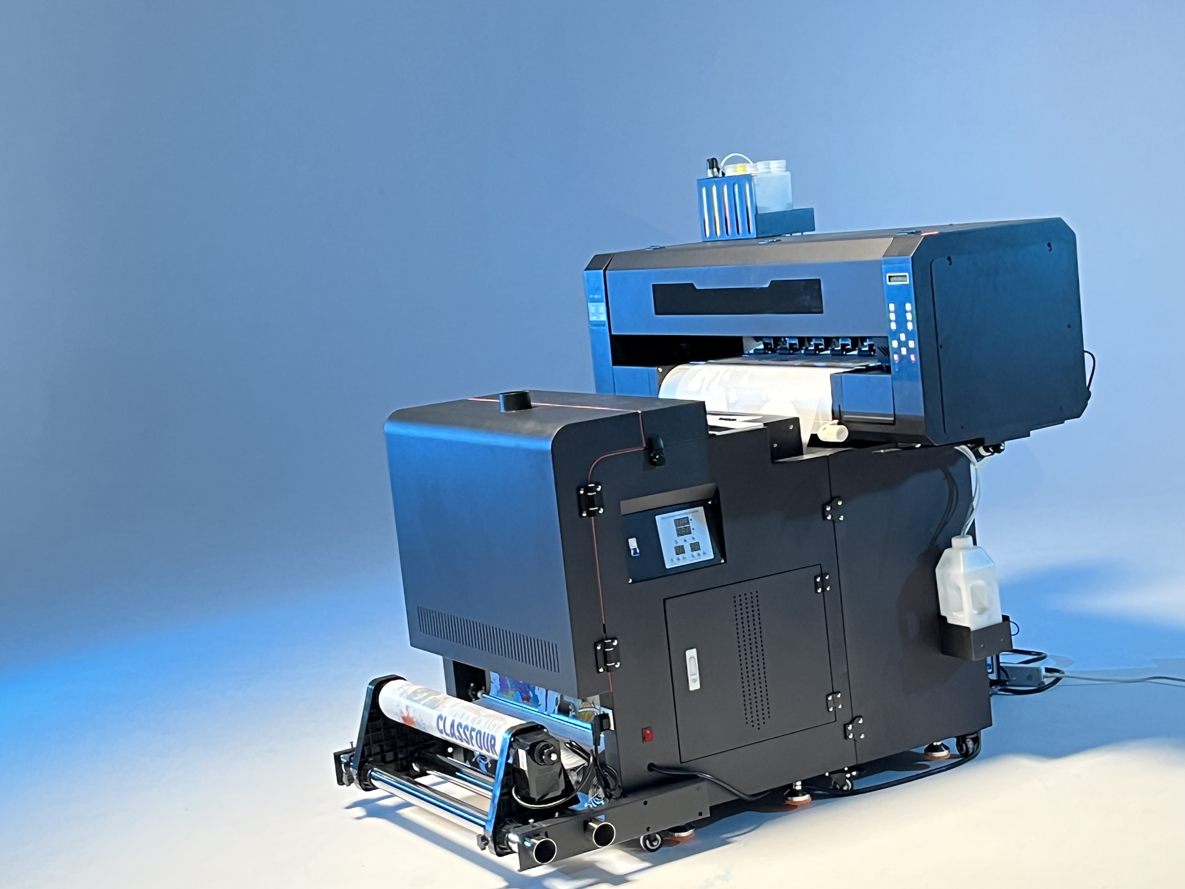 2024 DTF Printer 2 Heads i3200 A1 Size CMYKW Ink and Powder Shaker CE/UKCA/ROHS Certified