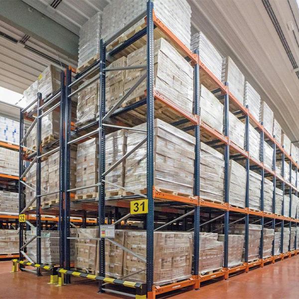 Q235B Or Q355B Steel Push Back Warehouse Racking High Density Pallet Racking 2–6 Pallets
