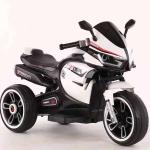 White Children's Electric Motorcycle Tricycle with Colorful Light and 380*2