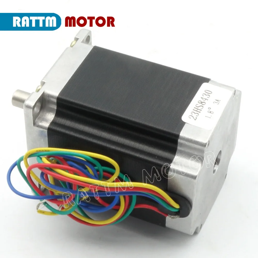 8mm Single Daul Shaft Nema23 Stepper Motor 76mm 3A 23HS8430 For CNC Router