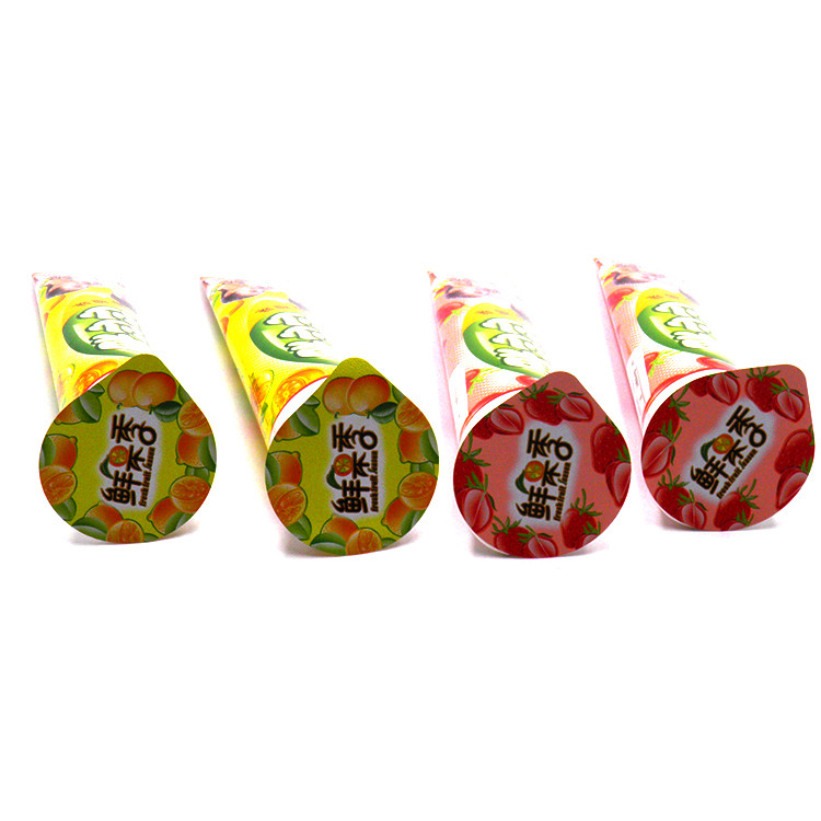 95mm Precut Printed Foil Heat Seal Lids 80 To 120 Micron Jelly Cup PE Film
