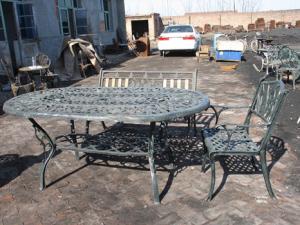 Wholesale Open Air Balcony Courtyard Cast Iron Garden Table And Chairs Modern Leisure from china suppliers