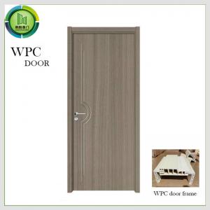 China WPC Solid Core Internal Doors , Wood Panel Door 600mm Width on sale