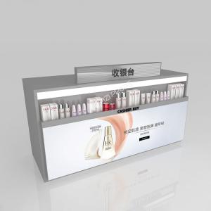 Wholesale Retail Display Stand Grey Wooden Cash Register With Light Box For Trendy Shop Cabinet And Fashion-Forward Display Stand from china suppliers