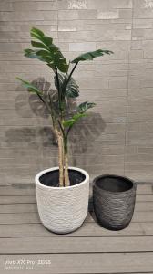 Wholesale Hand Carved Fiber Cement Pot Frost Resistant And Multi-functional Finishing from china suppliers