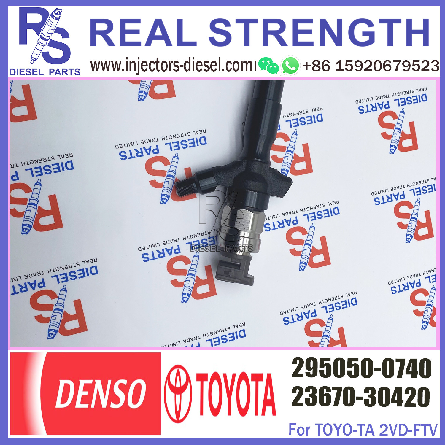 295050 0740 Diesel Fuel Injectors 2950500740 Injector Assembly 295050-0740 For Toyota Hiace 2.5 D 2KD-FTV