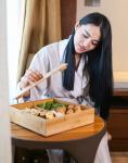 Fruit Serving Bamboo Storage Box Storage Box With Dividers High Strength