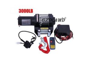 Wholesale Mini 3000lbs 24V 12V Heavy Duty Electric Winch Wire Rope ATV with Automatic Braking Action from china suppliers