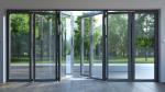 Aluminum Folding Door Windproof Glass Door Thermal Insulation Patio Door