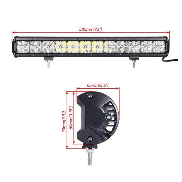 7D Cross 144 W DRL Car Roof LED Light Bar , 110v Led Flood Light Bar 2 Years