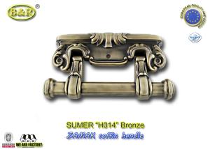 Wholesale 22.5×13cm Ref H014 Gold Color Metal Coffin Handles Zamak Herrajes Para Ataudes from china suppliers