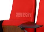 Red Color Church Theatre Seating Wood Outer Back For Lecture Hall Auditorium