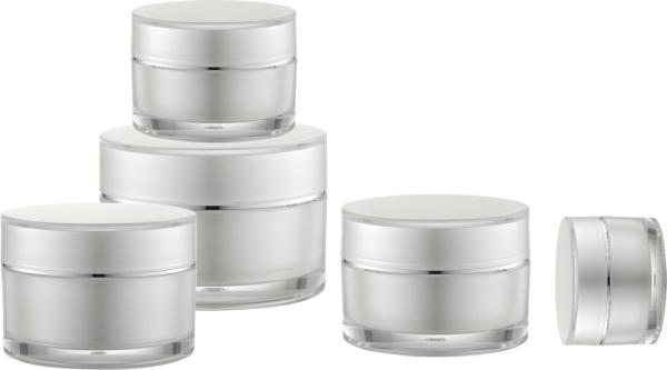 Thick wall cosmetic cream jar arcylic jar empty round plastic container with