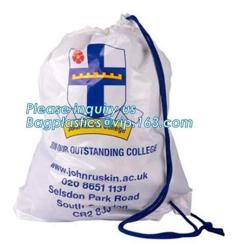 Biodegradable Environment friendly LDPE Plastic bags with DRAWSTRING closure bags, backpack, drawtape bag, essentials