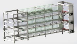 Wholesale Steel Frame Egg Layer Chicken Cage OEM Chicken Laying Eggs Cage from china suppliers