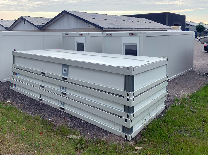 Wind Resistant Up To 150 Km/H Mobile Foldable Container House Insulated With Glass Wool