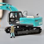 Shen Steel SK200 Excavator Model KOBELCO Original Simulation Metal Alloy Car