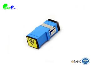 Wholesale SC UPC SM Simplex Fiber Optic Adapter Blue Plastic Auto-shutter With reduced Flange IL &lt; 0.2dB from china suppliers
