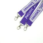 Sublimation Printing Logo Woven Neck Lanyards Free Artwork Services With Clip