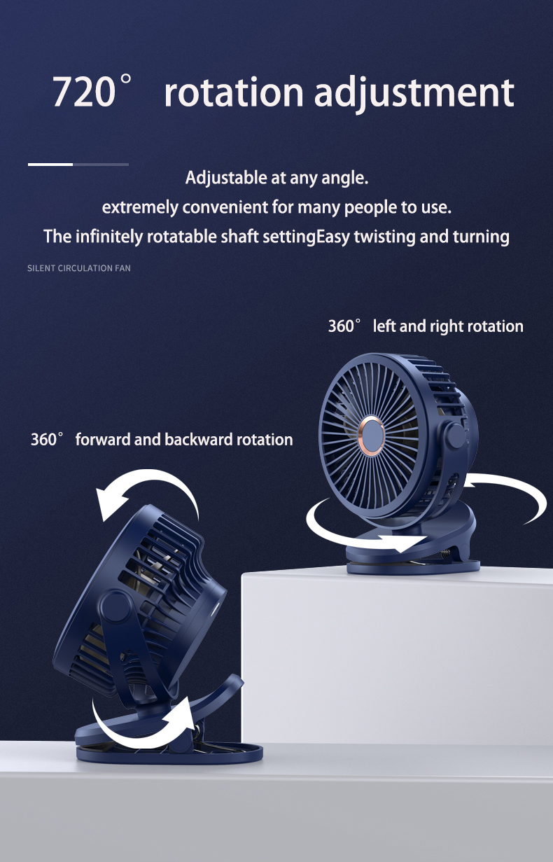 Clip Up Desktop Fans For Personal Space / Home Cooling Fans Portable Clip