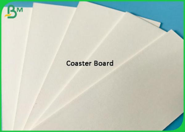 Uncoated 220G 270G 320G 350G White Coaster Paper / Absorbent Paper 0.4mm - 2mm