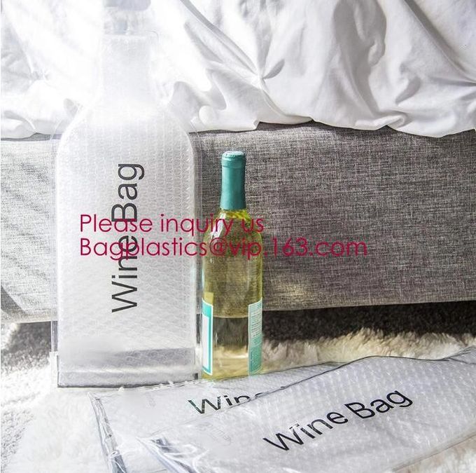 Bottle Protector Bubble Travel Bag,Travel Trip Bag With Bubble Inside And Double ks,Sleeve Travel Bag - Inner Skin