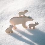 Ashtree Pine Carved Wooden Fox Toy Wooden Educational Toys For 1 Year Old