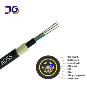 Wholesale ADSS 12 24 48 Core Span 100m 200m Armid Yarns Outdoor Fiber Optic Cable from china suppliers