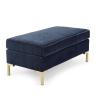 Buy cheap HOT sale stainless steel leg upholstery fabric classic bench for living room from wholesalers