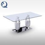 160x90x75cm Tempered Glass Dining Table Home Furniture 0.12m3