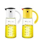 Olive Oil Dispenser Bottle Leakproof Glass Cruet Stainless Steel Non-Drip Spout