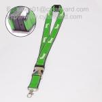 Woven Frame Polyester Lanyard with Metal Detachable Buckle, Woven Framed Ribbons