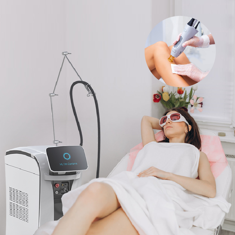 755nm Alexandrite Laser 1064nm Long Pulse Nd Yag Laser Hair Removal Stationary Candle