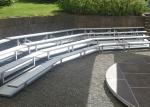Stadium Fixed Aluminum Sports Bleachers 430mm Seat Height With Double Foot