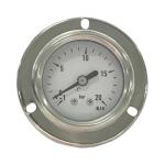 20bar All Stainless Steel Pressure Gauge Panel Mount With Glass Lens
