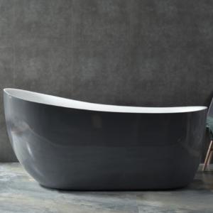 Wholesale 1500mm Freestanding Matte Black Corner Bathtub Sustainable Customized from china suppliers