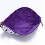 Leisure Flower Printed Nylon Makeup Bag Double Side Lamination For Toiletries