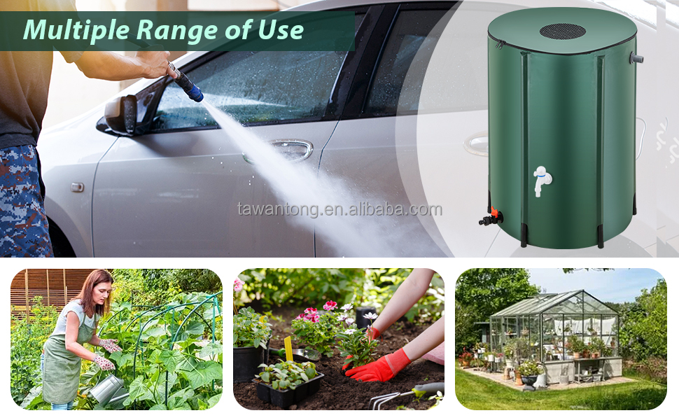 250L Collapsible Rain Barrel The Perfect Addition to Your Garden Water Storage System